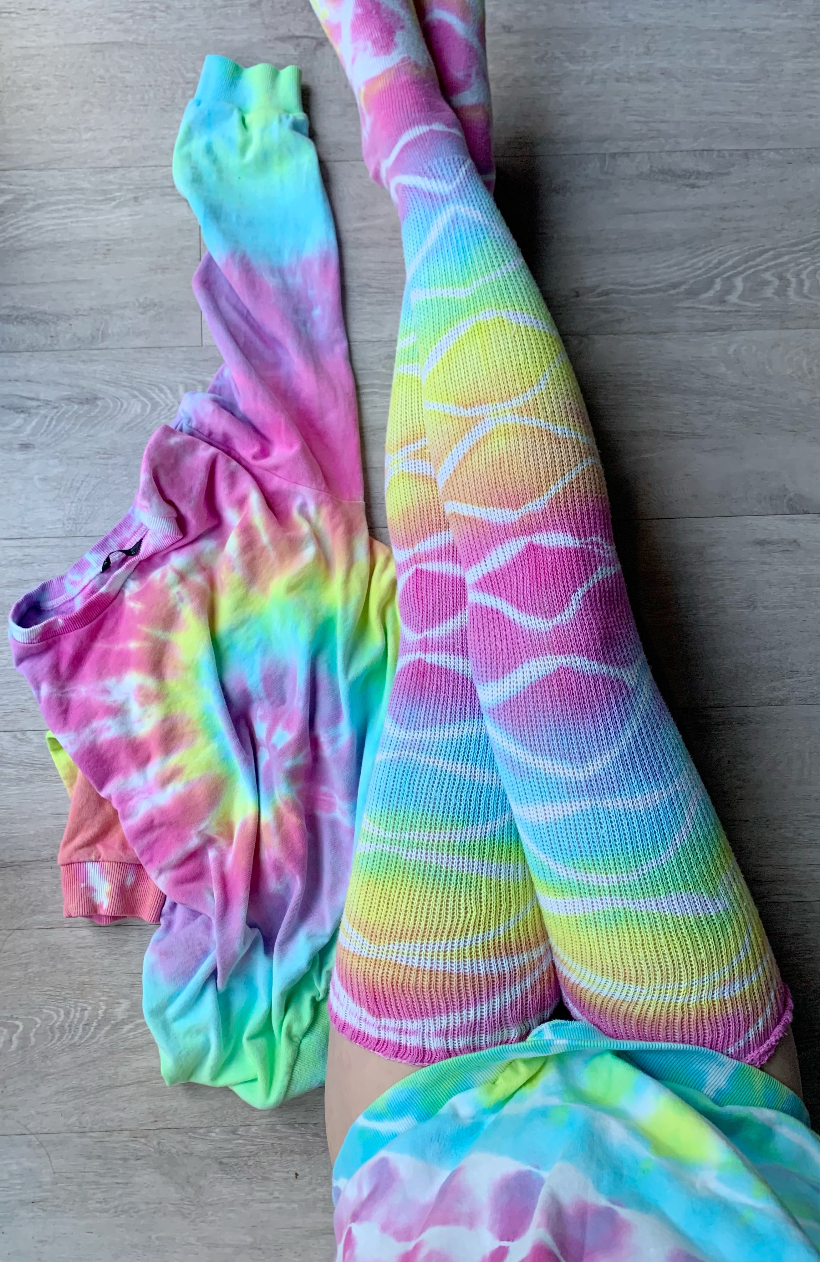 Hey Bunny Original Thigh High Socks Pastel Rainbow 39.00