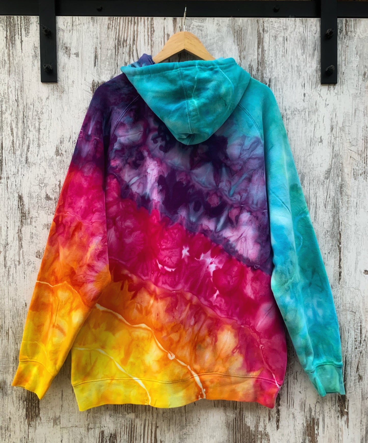 Hoodie - Rainbow Water Colour - 2XL